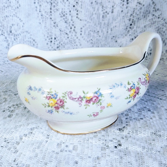 VINTAGE HOMER LAUGHLIN EGGSHELL NAUTILUS FLORAL GRAVY BOAT CIRCA 1946 - Picture 12 of 12